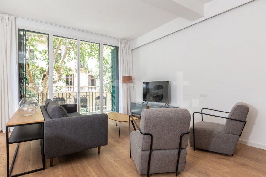 Large & furnished flat with terraces in the Eixample