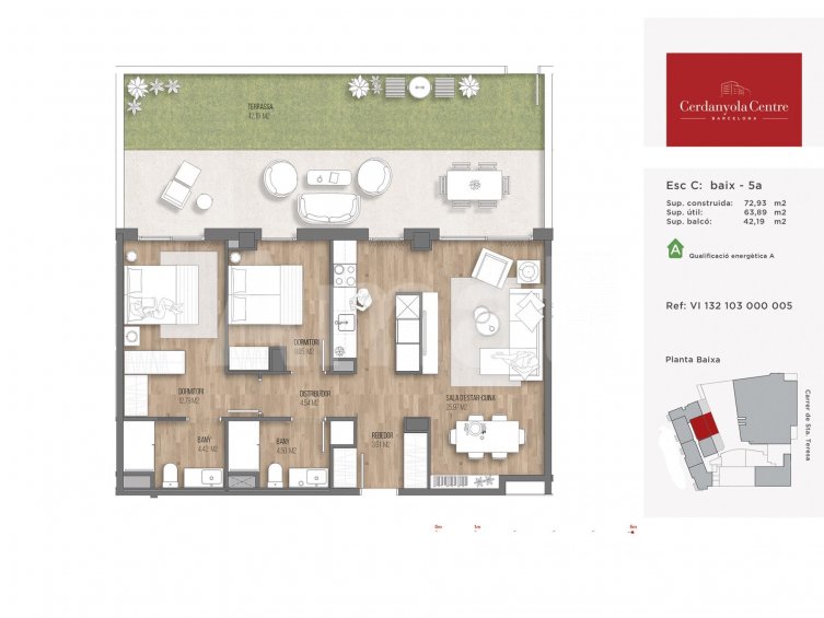 CERDANYOLA CENTER – New 2-bedroom apartment and large terrace -24