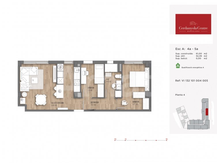 CERDANYOLA CENTRE – Àtic nou de 2 dormitoris i terrassa -24
