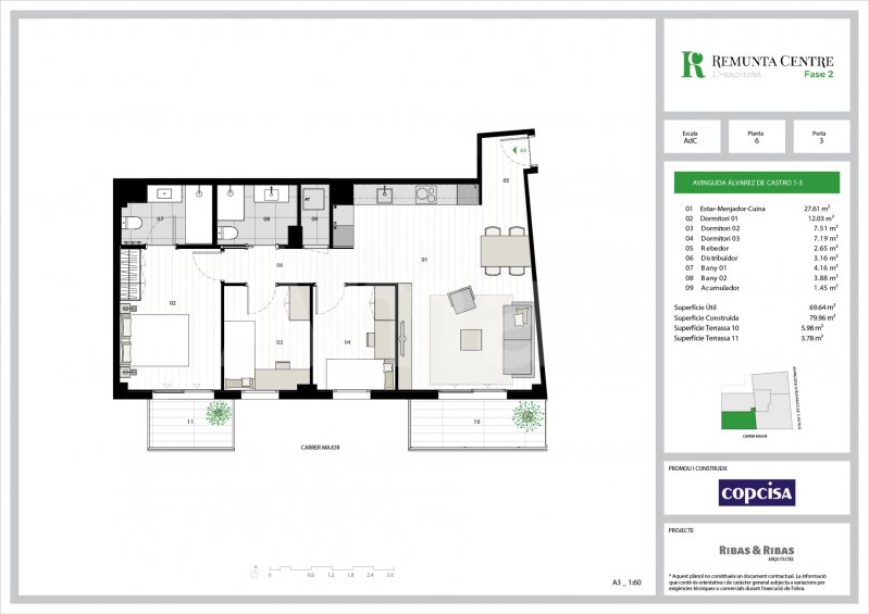 REMUNTA CENTRE II- Brand new corner flat, with 3 bedrooms and 2 terraces -10