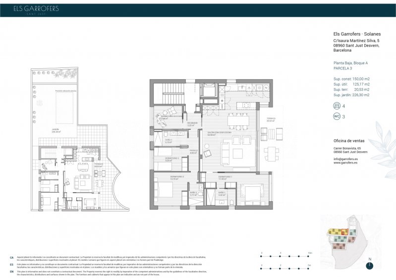 ELS GARROFERS-Solanes Planta Baja nueva con gran jardín privado de 226m2 -50