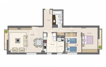 Semi-new, central and quiet flat -32