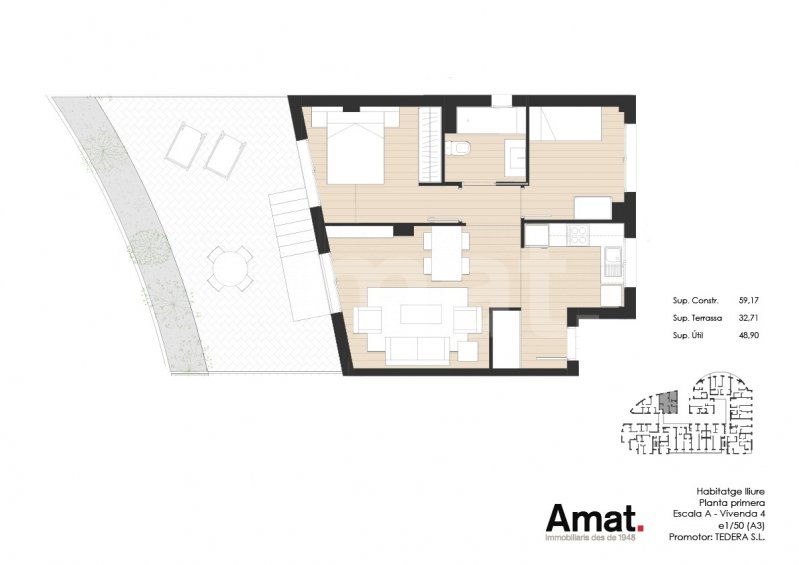 Compacto piso seminuevo y  con gran terraza, cerca del centro -37
