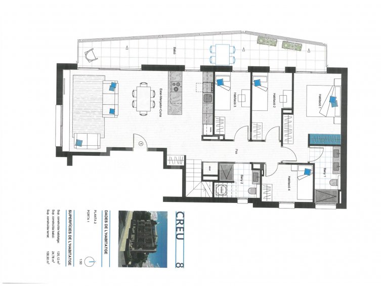 CREU 8- Cèntric àtic amb terrassa, gran solàrium i vistes -10