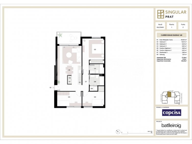 SINGULAR - Pis nou de 3 dorm., al centre -28