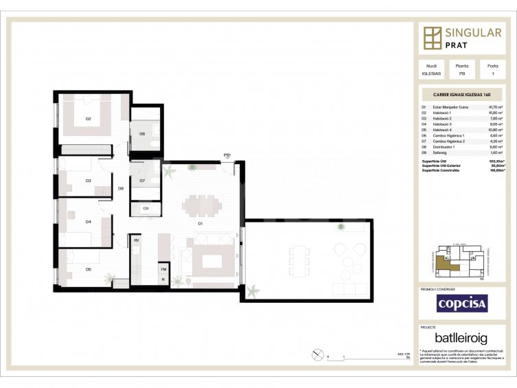 SINGULAR - Piso nuevo con amplia terraza, en el centro -28