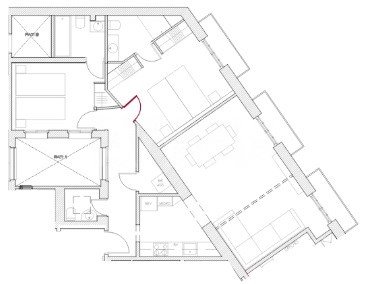 1840 APARTMENTS– Pis reformat i moblat de 2 dorm. amb piscina -50