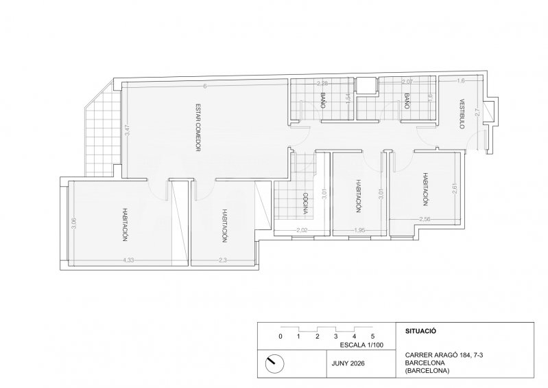 East-facing apartment with balcony and views, in Esquerra Eixample -43