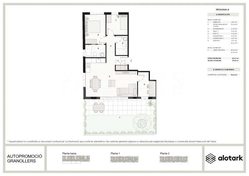AP GRANOLLERS -New ground floor flat with garden, in Can Bassa -10