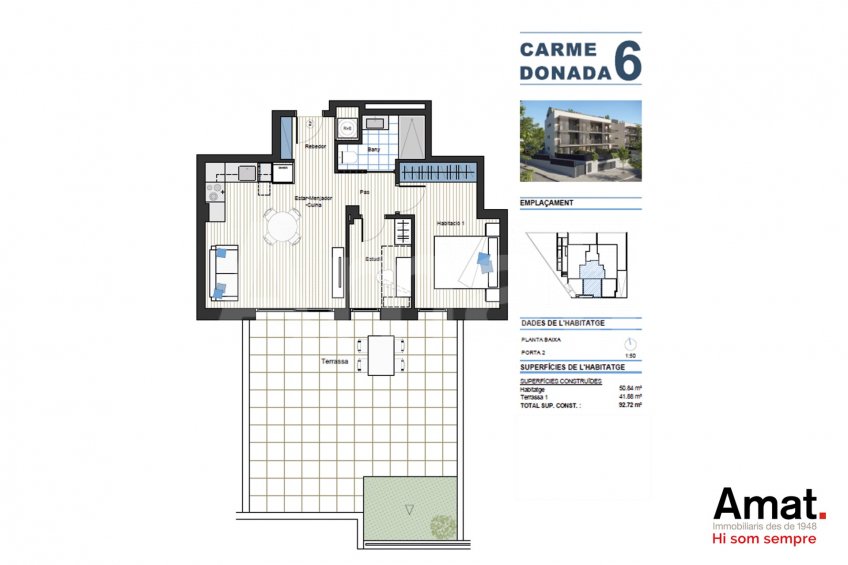 CD6 Tiana- Planta baixa nova amb terrassa i 2 dorm. -7