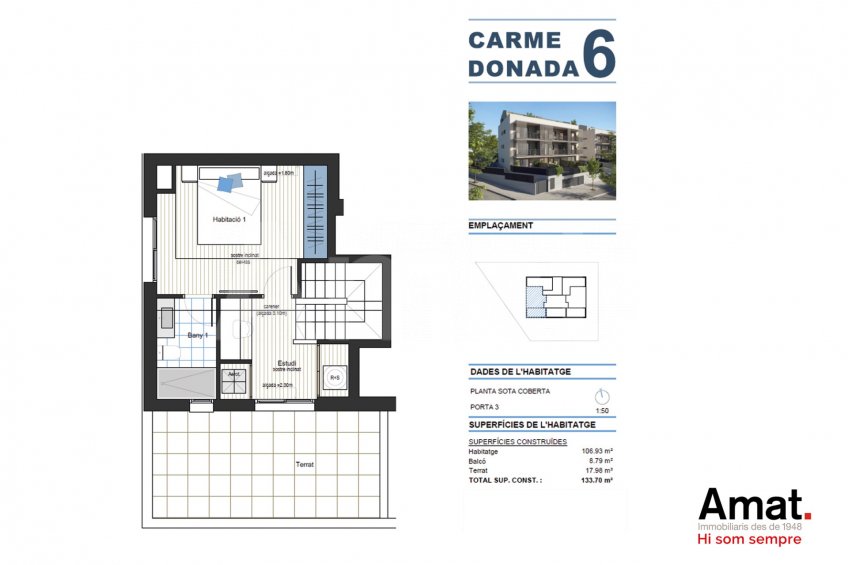CD6 Tiana- Àtic dúplex nou amb 2 terrasses i 3 dorm. -8