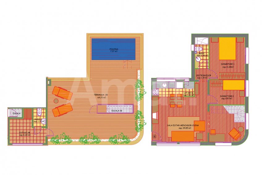 Penthouse with solarium and panoramic views, in La Miranda -34