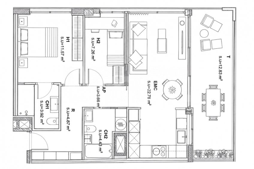 Elegant, comfortable and with a large communal area -44