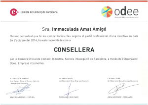 Diploma consellera imma